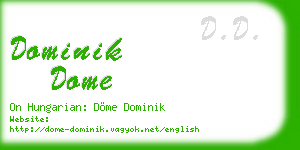 dominik dome business card